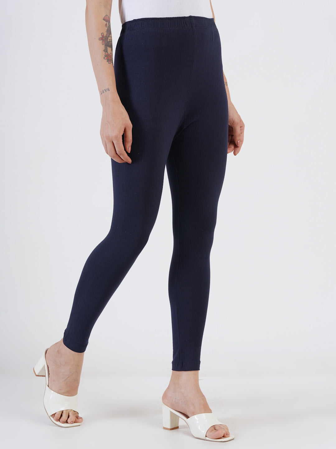 DEVPREET Soft Cotton Lycra Skin Fit Leggings for Girls and Women's