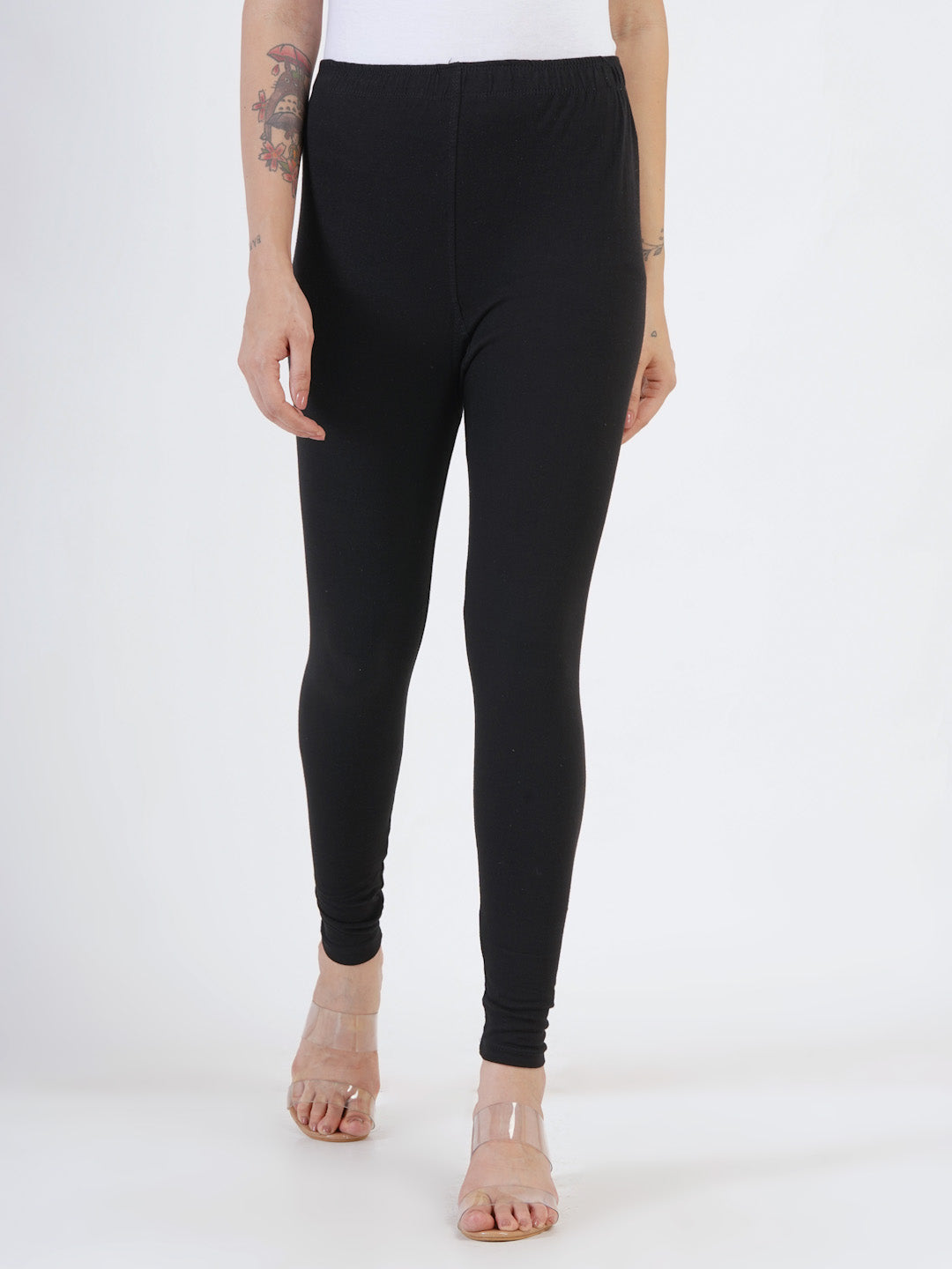DEVPREET Soft Cotton Lycra Skin Fit Leggings for Girls and Women's