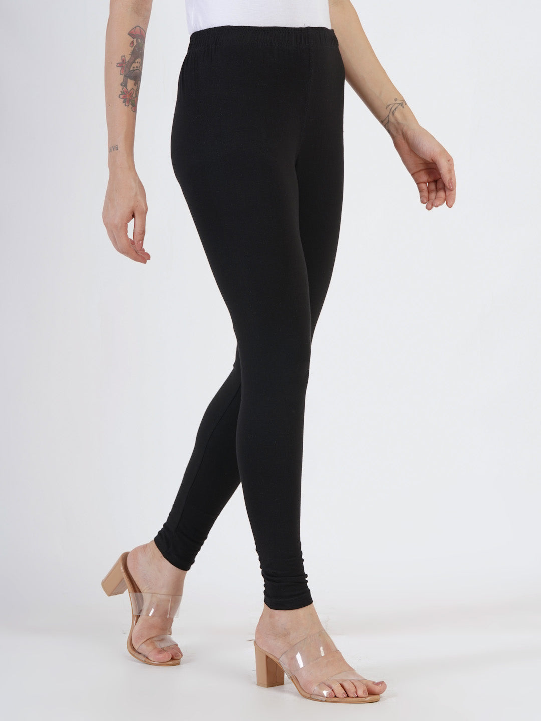 DEVPREET Soft Cotton Lycra Skin Fit Leggings for Girls and Women's