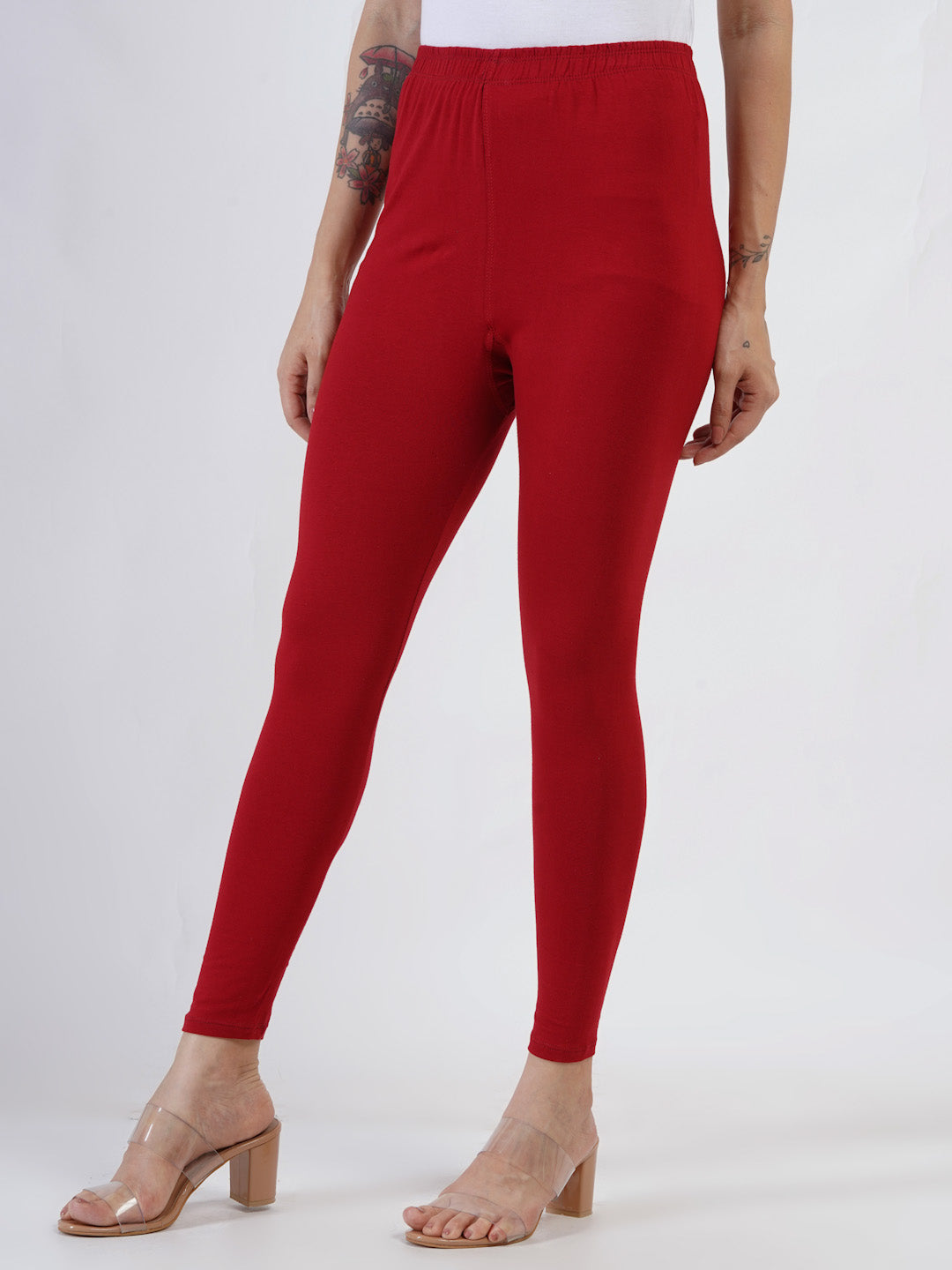 DEVPREET Soft Cotton Lycra Skin Fit Leggings for Girls and Women's