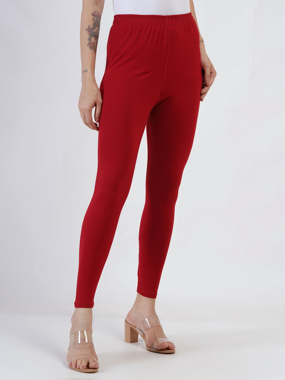 DEVPREET Soft Cotton Lycra Skin Fit Leggings for Girls and Women's