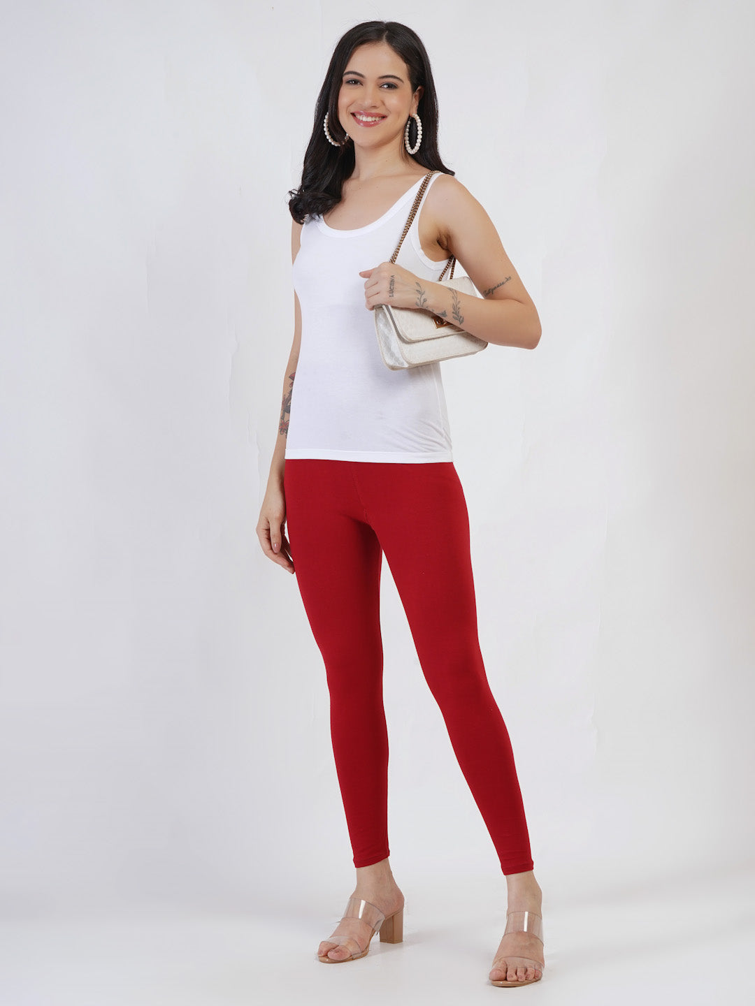 DEVPREET Soft Cotton Lycra Skin Fit Leggings for Girls and Women's