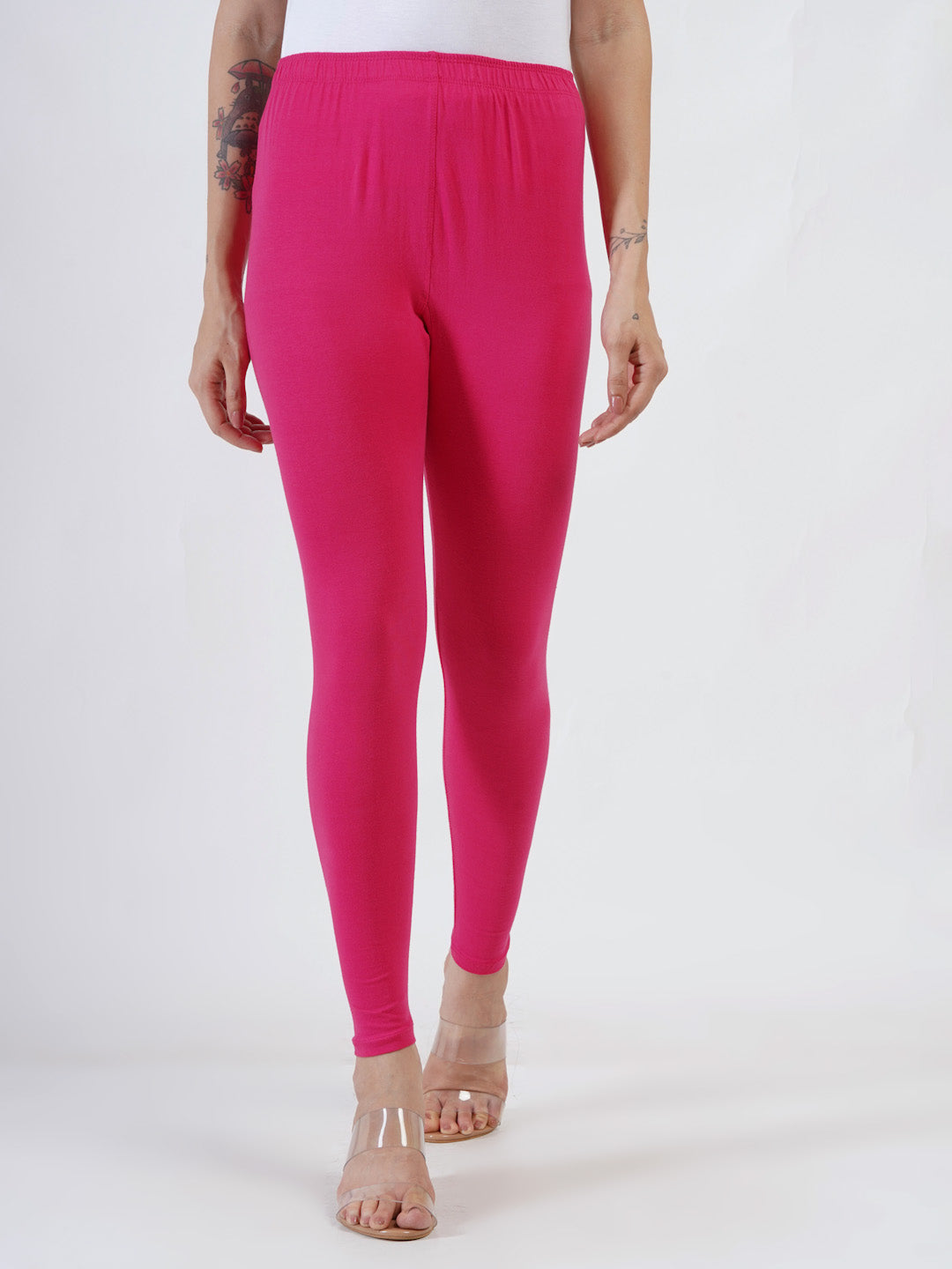 DEVPREET Soft Cotton Lycra Skin Fit Leggings for Girls and Women's