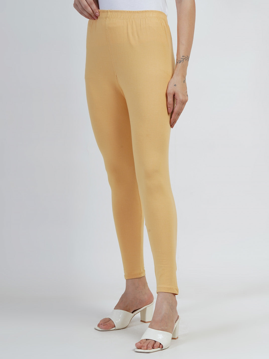 DEVPREET Soft Cotton Lycra Skin Fit Leggings for Girls and Women's
