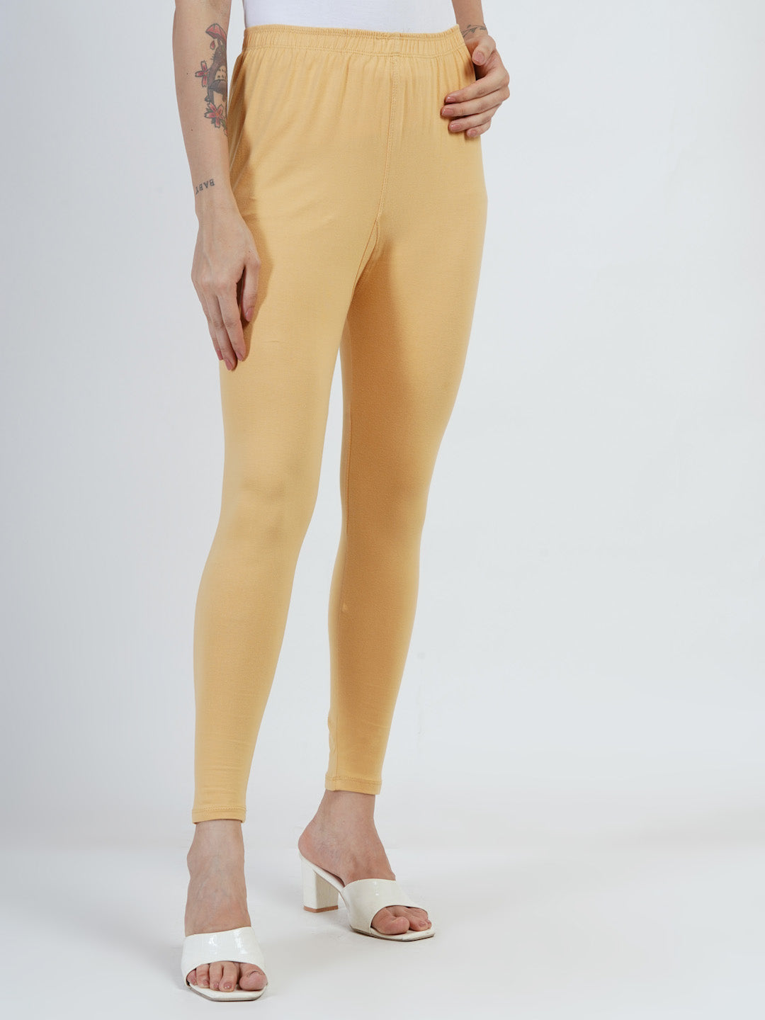DEVPREET Soft Cotton Lycra Skin Fit Leggings for Girls and Women's