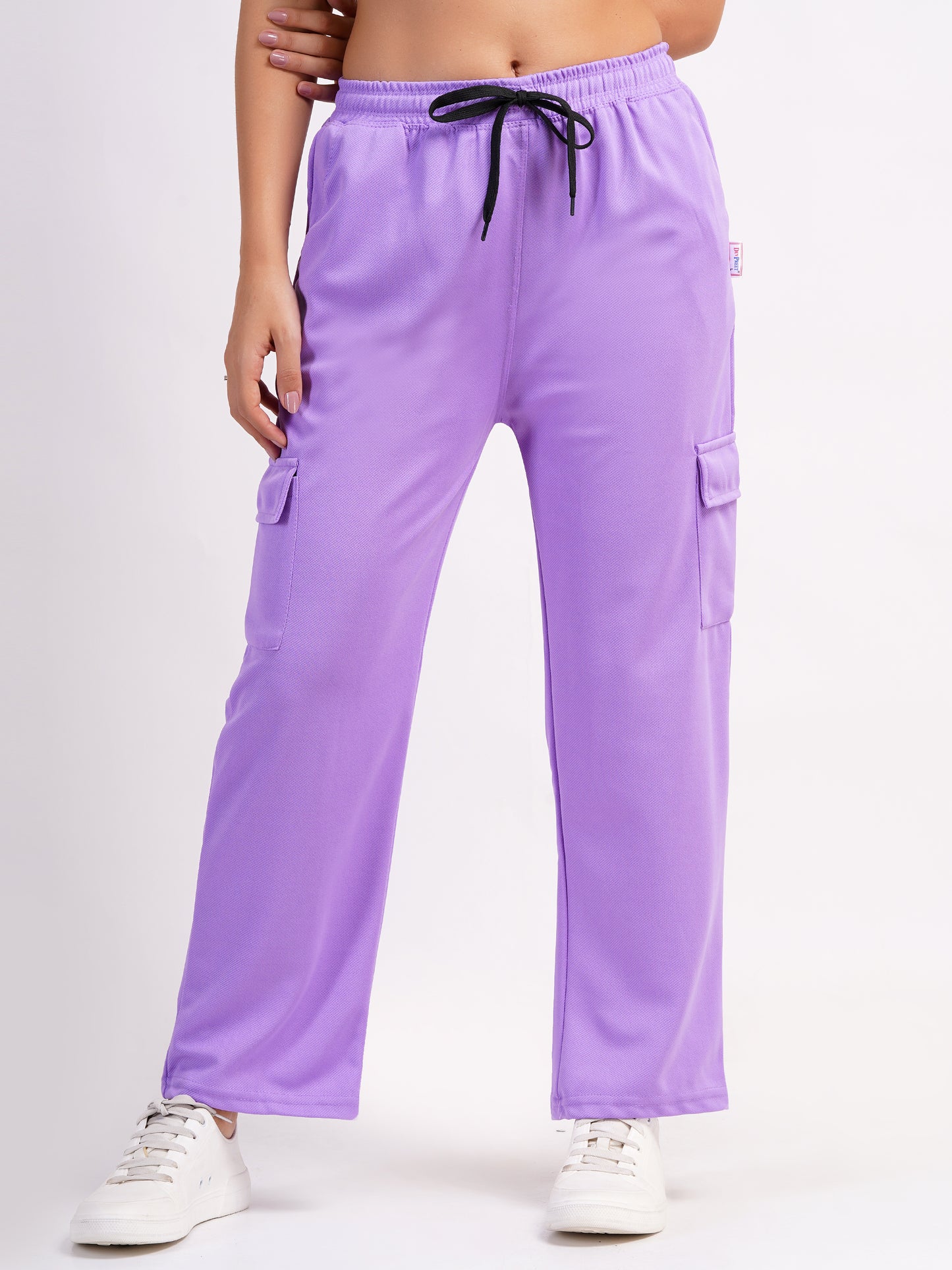 DEVPREET Women Four Pocket Cargo Pants Lavender