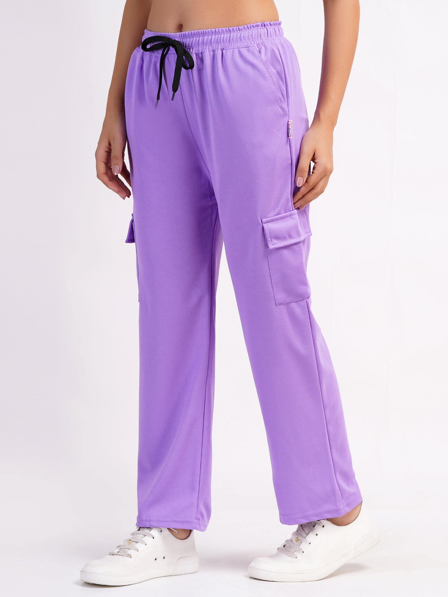 DEVPREET Women Four Pocket Cargo Pants Lavender
